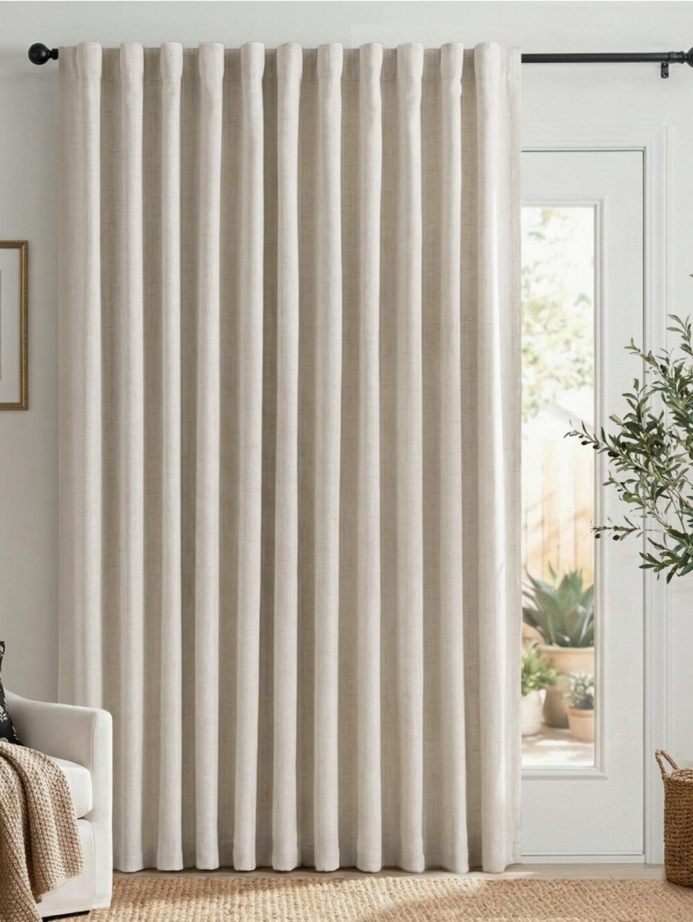 Blackout Sliding Door Curtain, 1 Panel, 100"W x 84"L